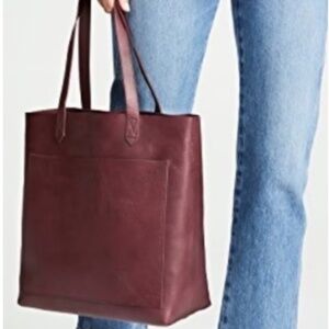 Madewell Medium Transport Tote Dark Cabernet